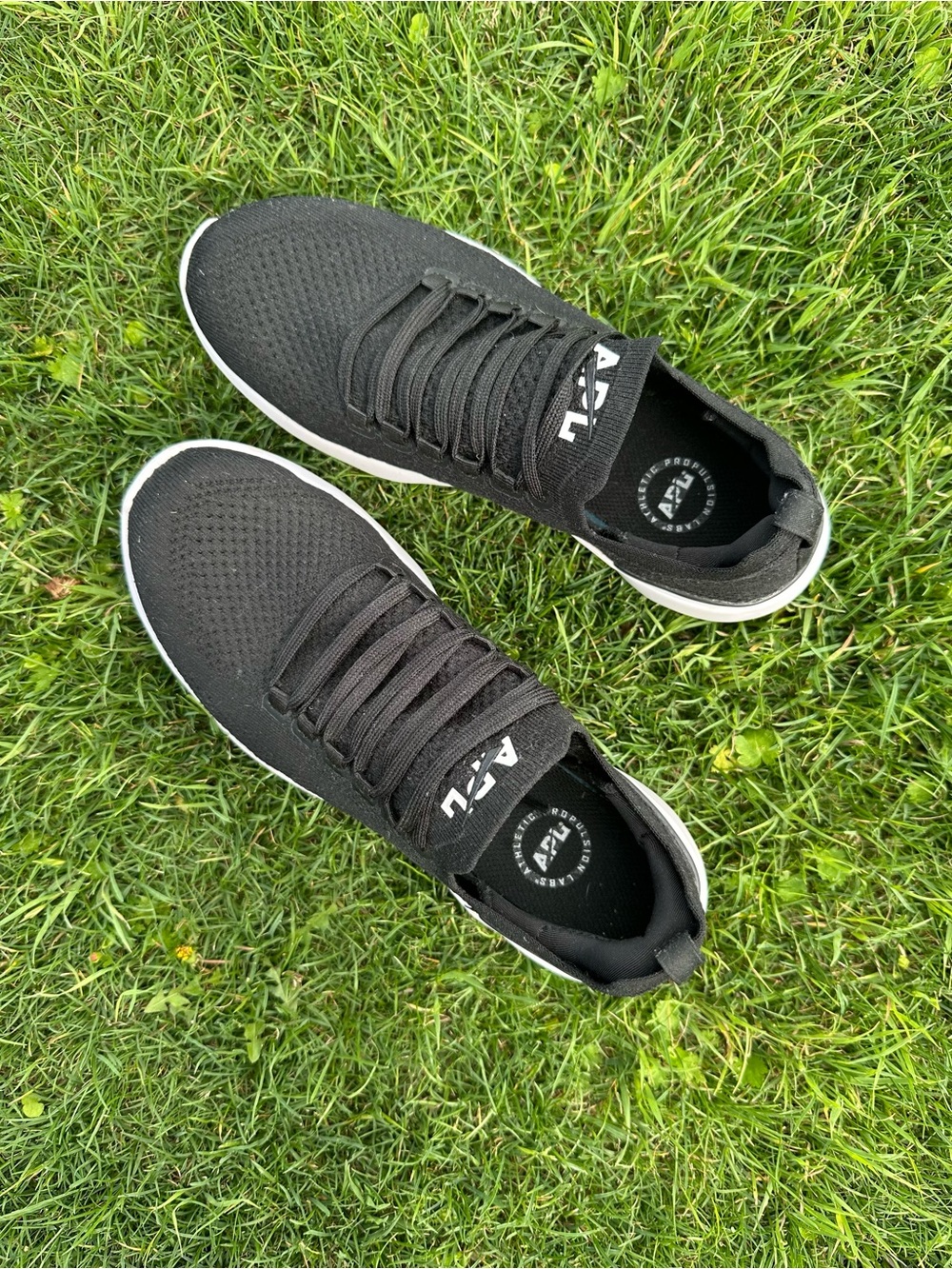 Women’s APL Black Knit Athletic Sneakers